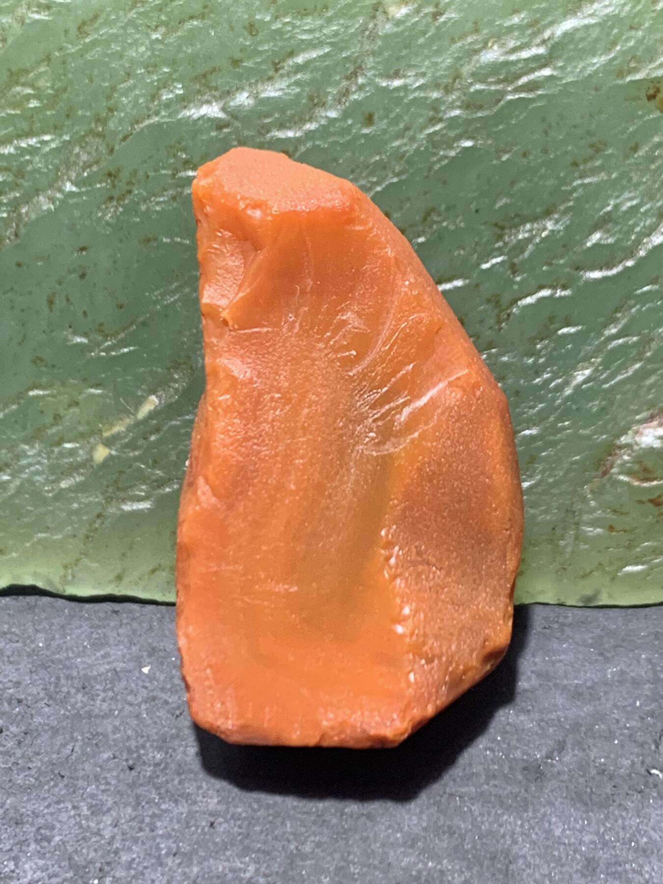 精美柿子红南红玛瑙明料原石一颗