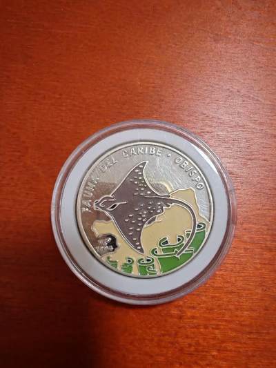 长老汇龙年精选第三十七场拍卖 - 1994古巴珐琅质彩色鱼类10比索精制银币，20克999银