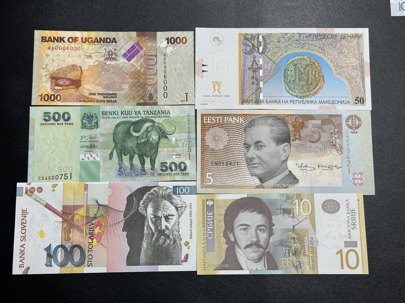 《外钞收藏家》第四百五十七期 乌干达等六张精美纸币 全新UNC