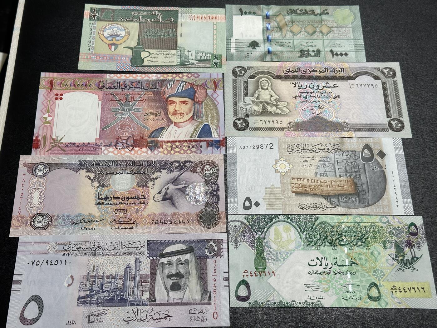 《外钞收藏家》第四百五十七期 阿曼等八张精美纸币 全新UNC