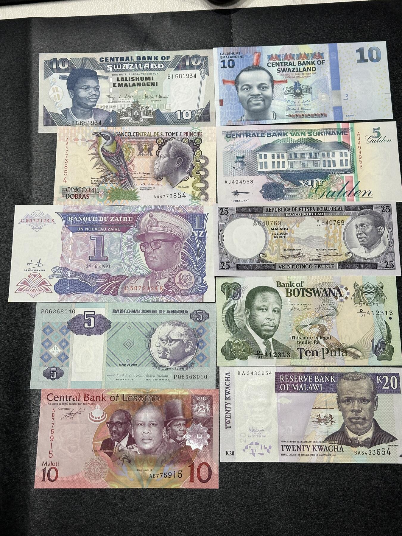 《外钞收藏家》第四百五十七期 斯威斯兰等十张精美纸币 全新UNC