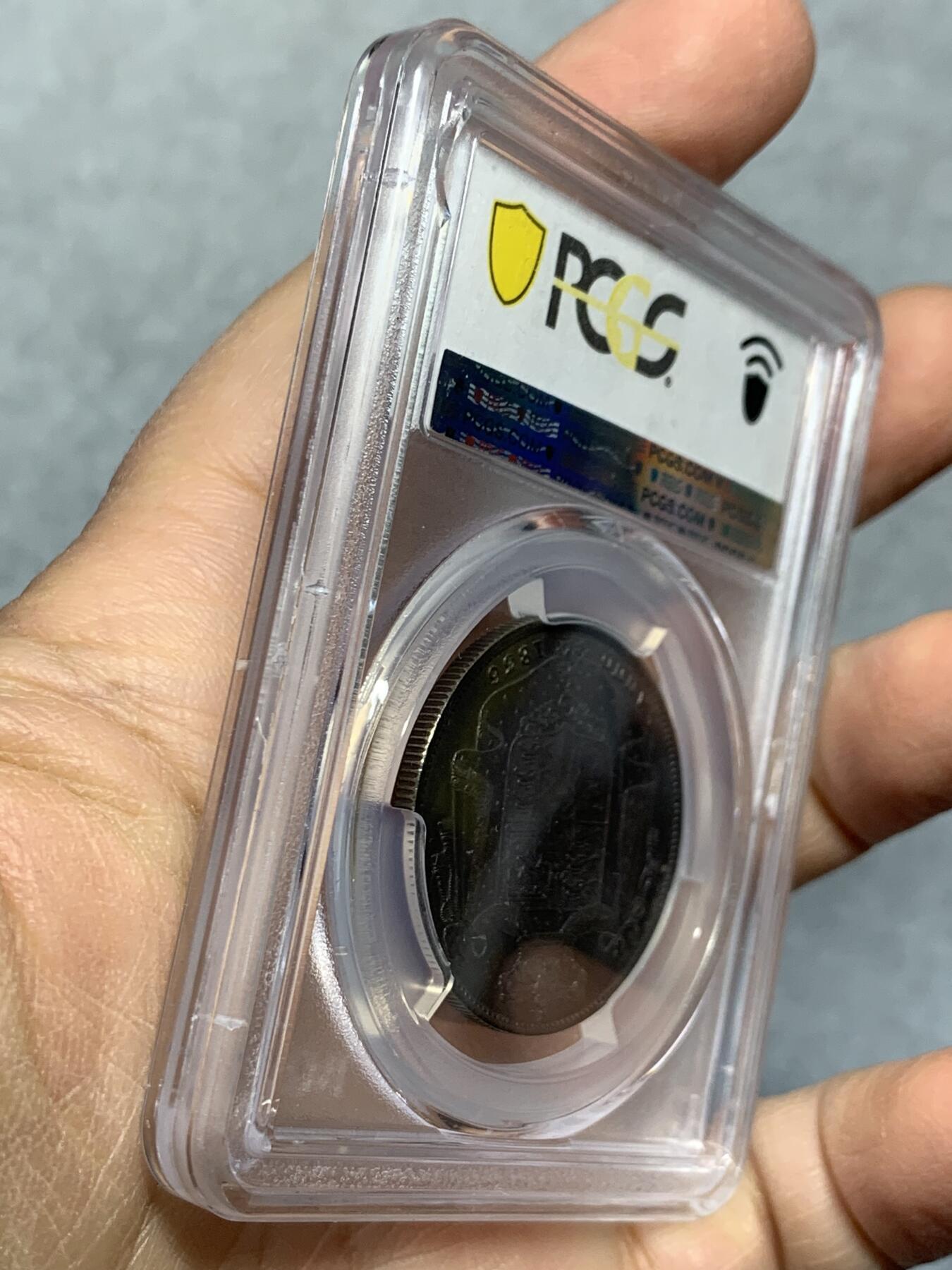 《竞宝斋》第337场 周日，周一，周二 3场连拍 （全场包邮） PCGS AU55 英国威廉四世半克朗，1836年，英伦老包浆。