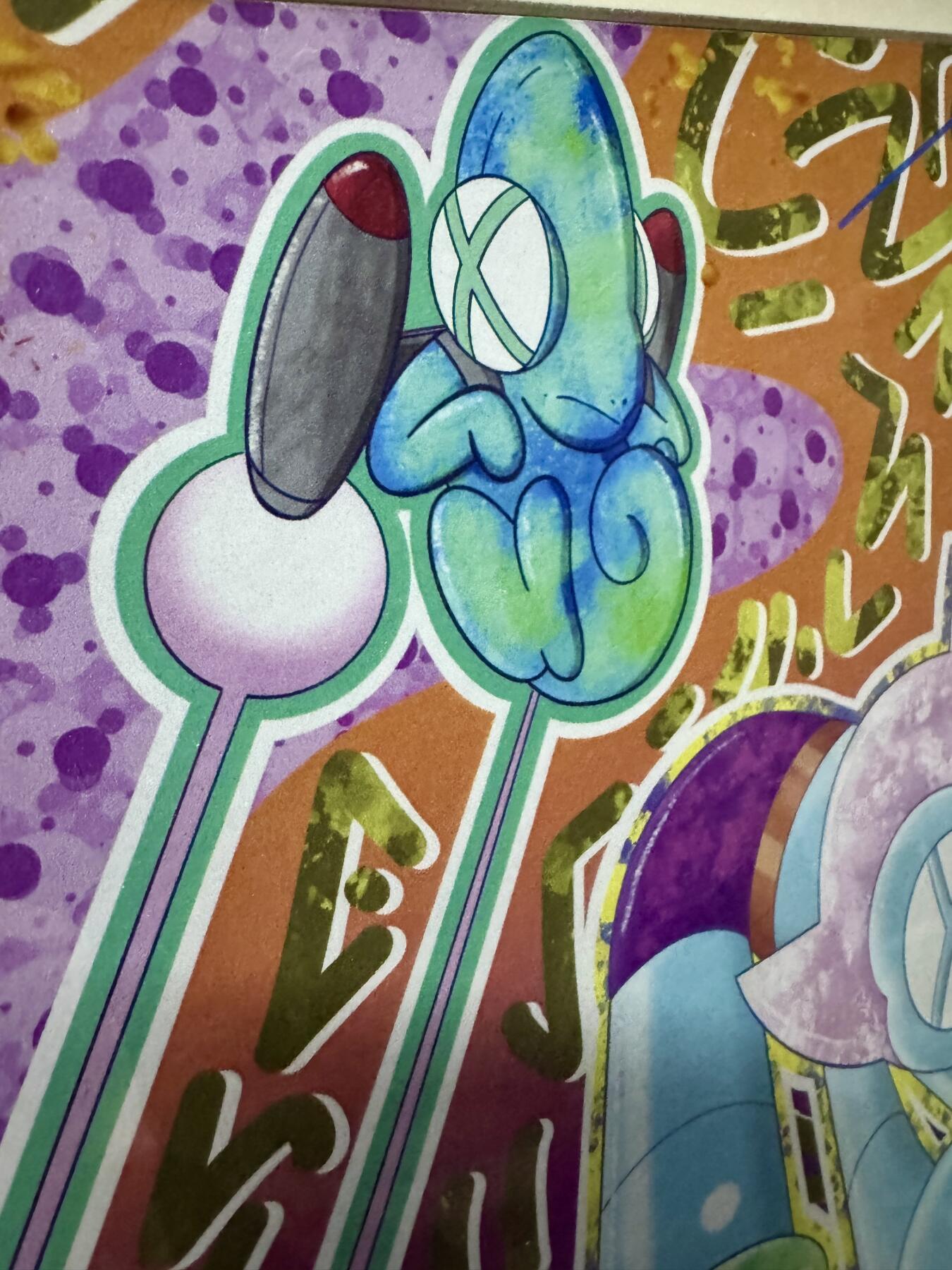 零元拍：WAIWAI原创铁臂阿童木系列版画，合金相框装裱，尺寸40X52厘米，此系列画框为出展展品，亚克历有轻微裂痕，介意勿拍！