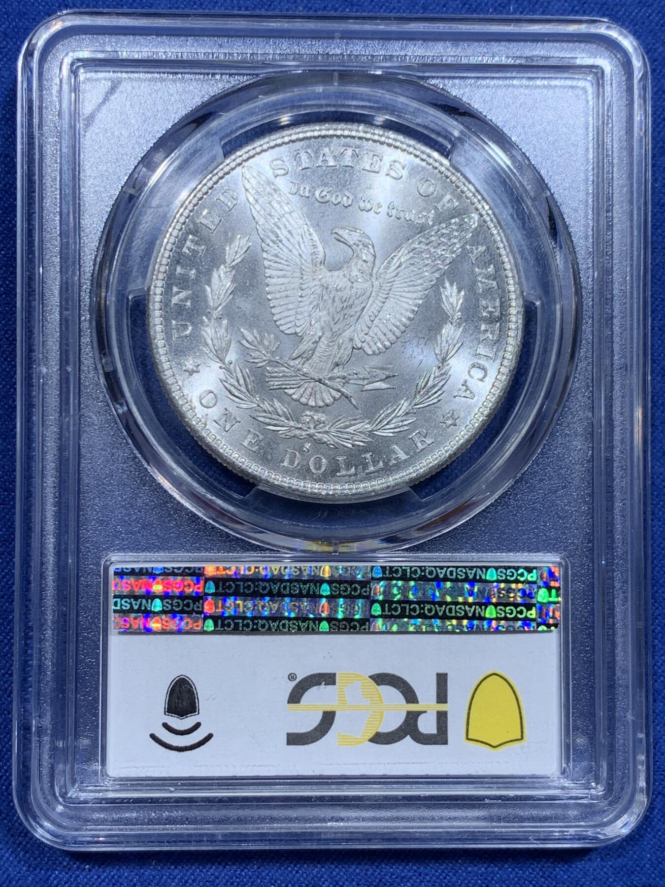 《竞宝斋》第338场 周日，周一，周二 3场连拍 （全场包邮） PCGS MS65 美国1880S摩根银币 干净白币车轮光晃眼