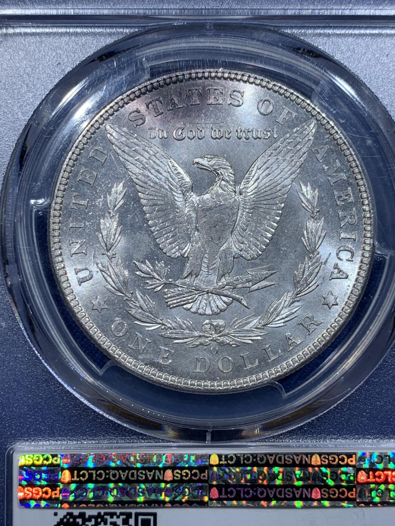 《竞宝斋》第338场 周日，周一，周二 3场连拍 （全场包邮） PCGS MS64 美国 1901年 O版摩根银币 高凝霜 不多见的年份 配套可藏