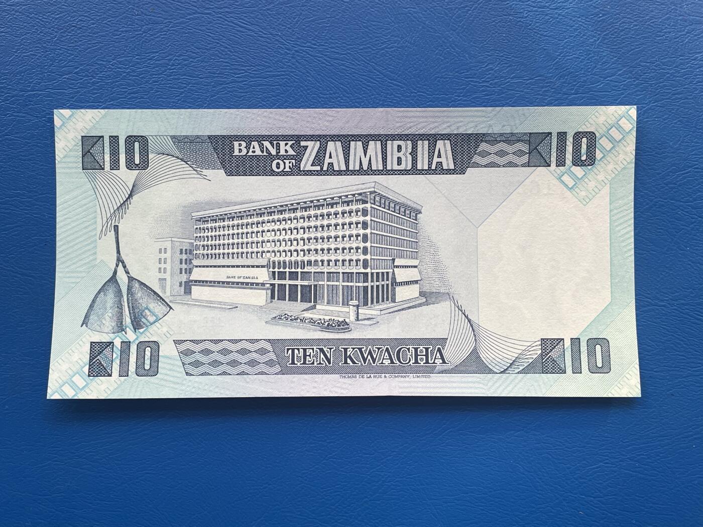 金银花邮币世界各国纸币专场03 无佣金0起加1 赞比亚🇿🇲10克瓦查