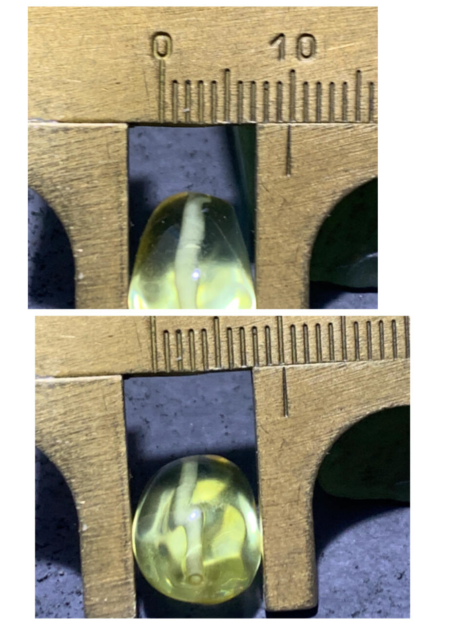 精美天然乌克兰原矿金珀随形珠一个