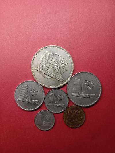 吉祥压岁钱外国硬币第38场 马来西亚硬币一套