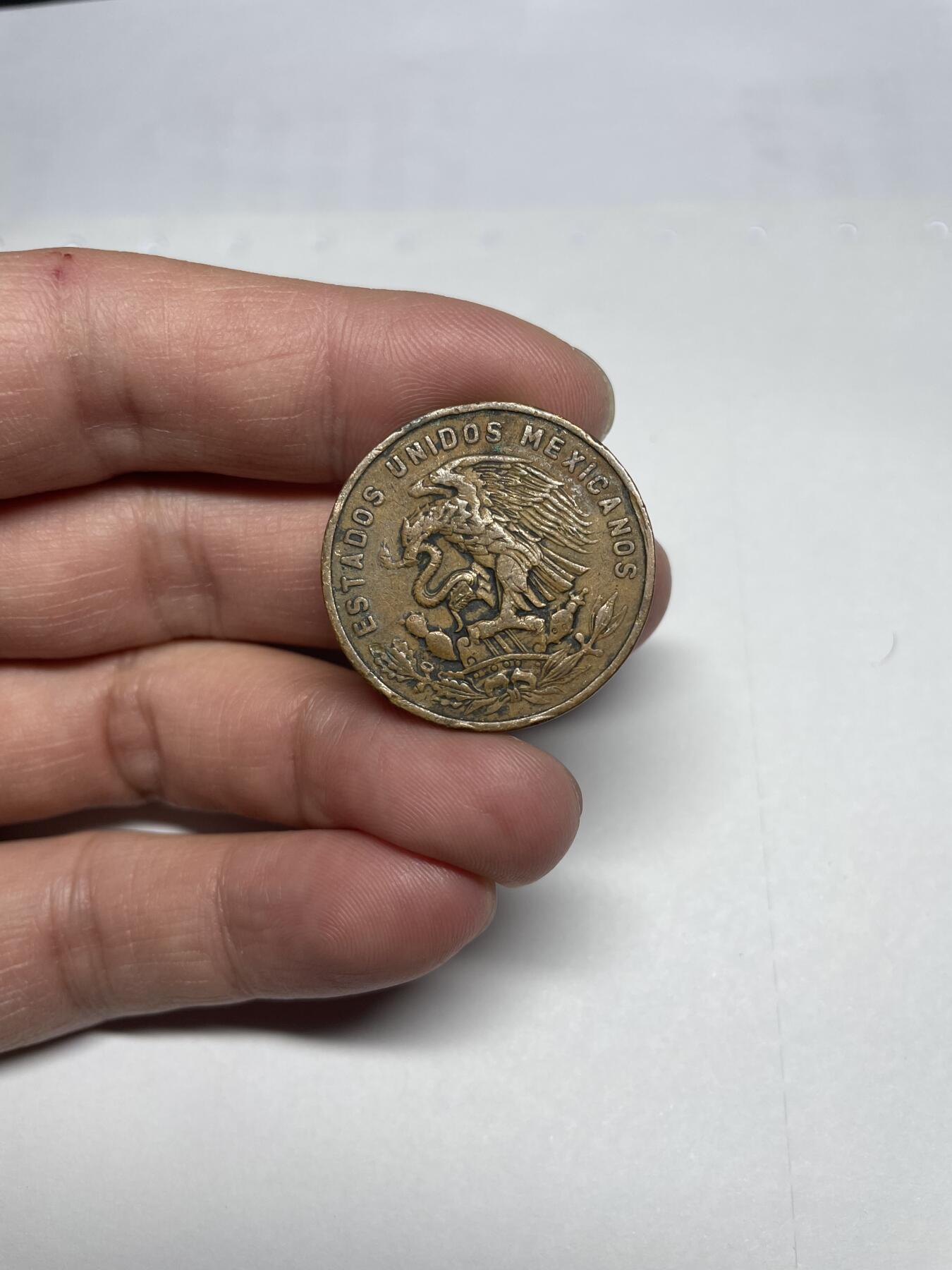 每日一拍，2024年集古藏今外币拍卖第十九期-第5场—（总第185拍），可以寄存60天，满160元包邮。 1960年墨西哥20分