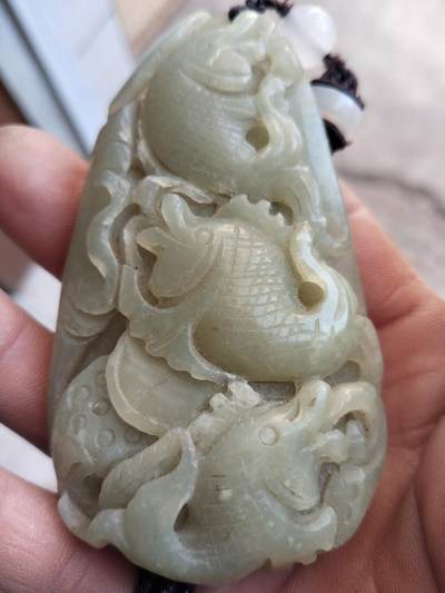 精品和田玉专场 - 和田玉雕件年年有余