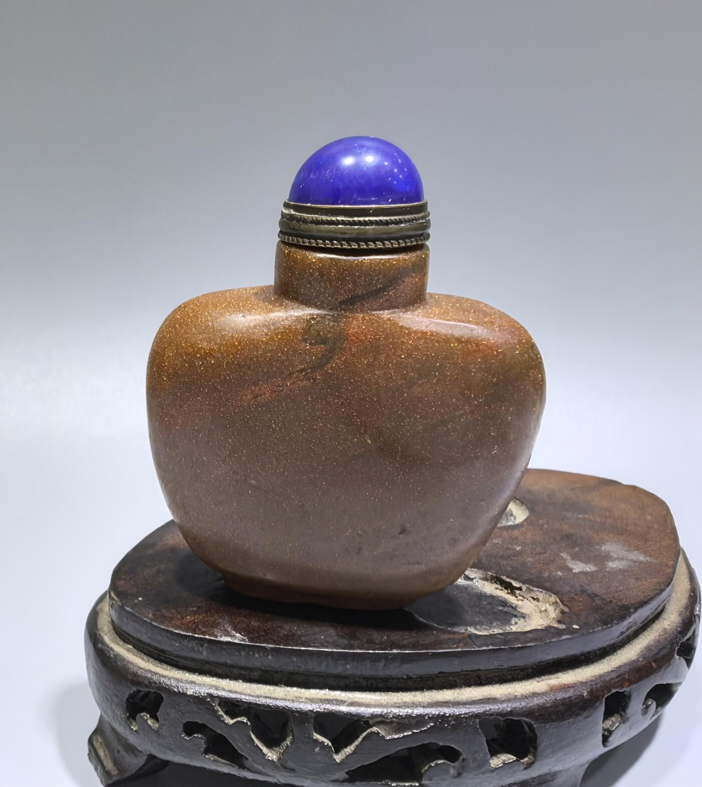 定番の中古商品 旧藏金沙石鼻烟壶全品如图所示，尺寸:6.2cm*5.0cm*2.1cm - 格桑 絵画/タペストリー