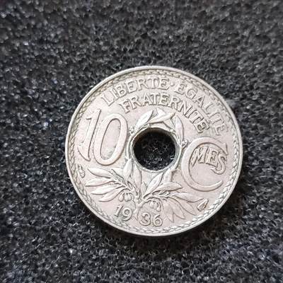 猩哥外币小铺➨【第57场】 - 1936年法国10分