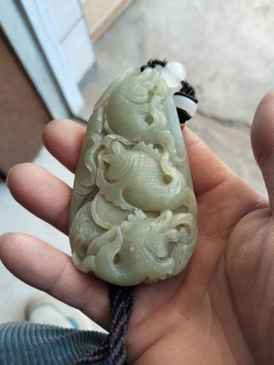 精品和田玉 - 和田玉雕件年年有余