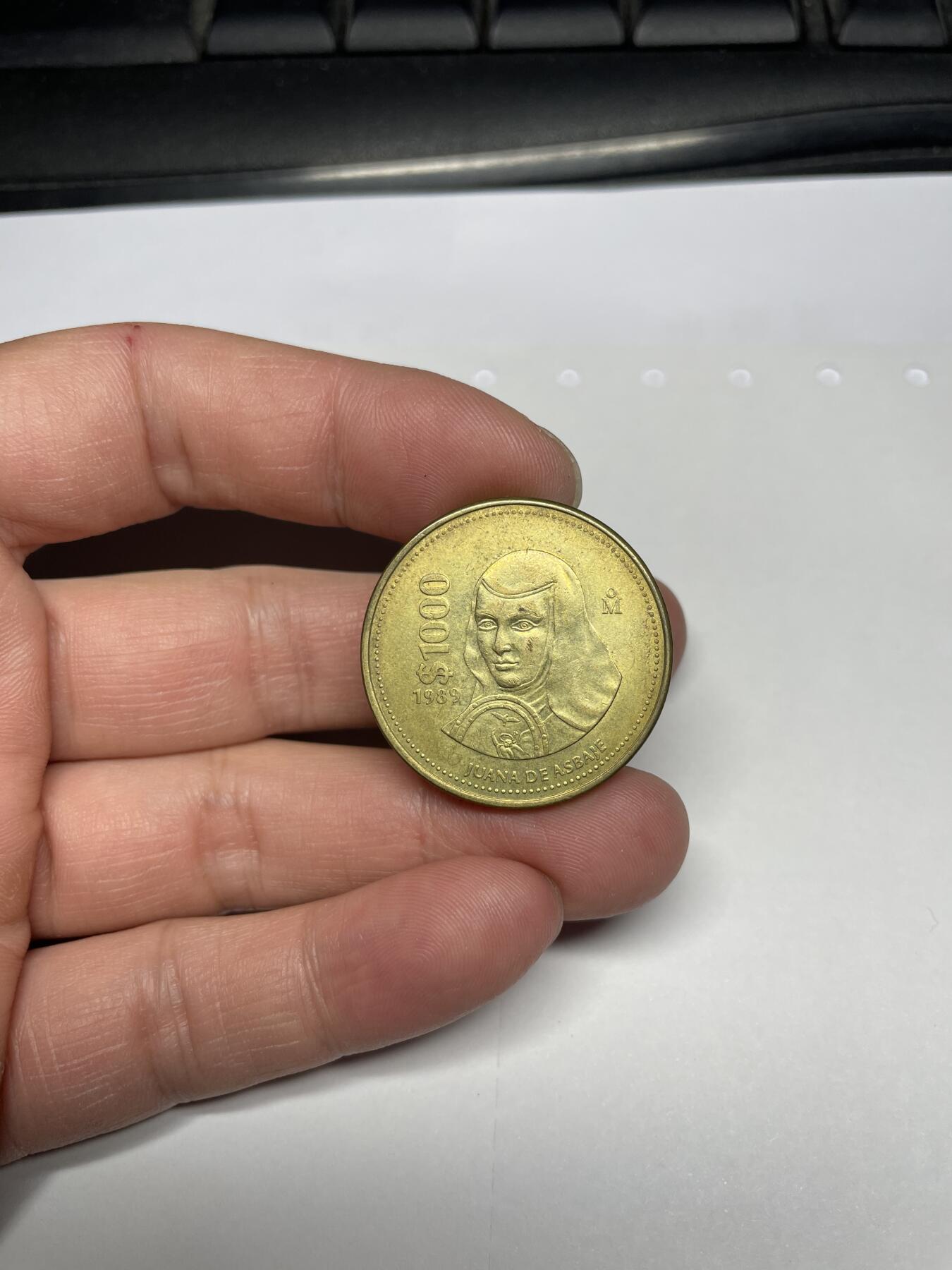 每日一拍，2024年集古藏今外币拍卖第十九期-第5场—（总第185拍），可以寄存60天，满160元包邮。 1989年墨西哥1000比索