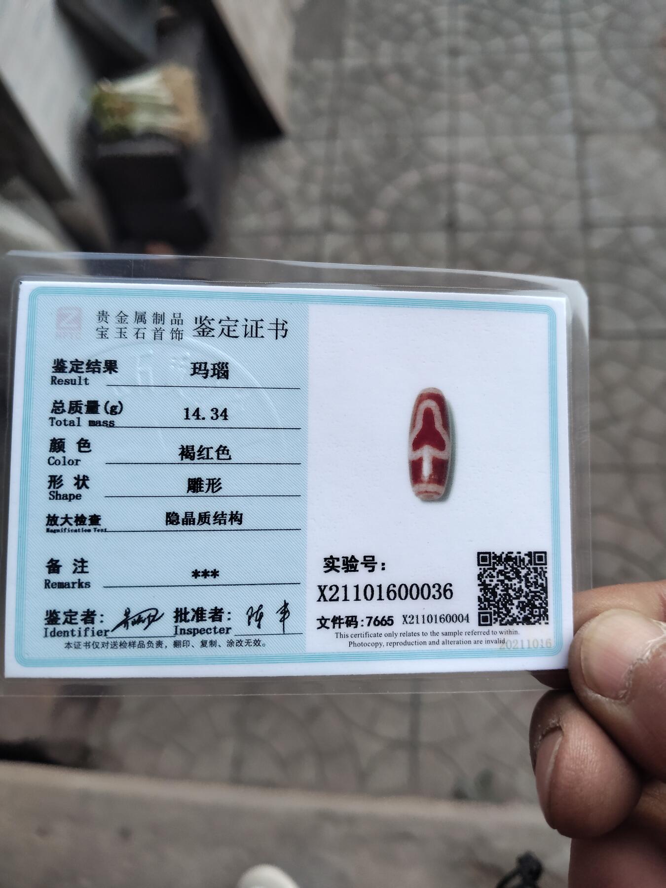 精品天珠专场 红肉菩提天珠带证书
