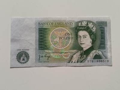【游宝拍卖】甲辰70期 周六集拍 最低佣金1元 - 英国-1英镑【D序列 艾萨克·牛顿 近新品相AU】