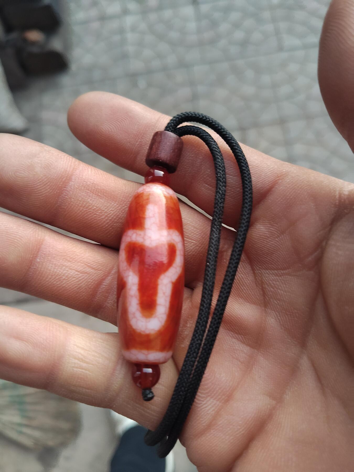 精品天珠专场 红肉菩提天珠带证书