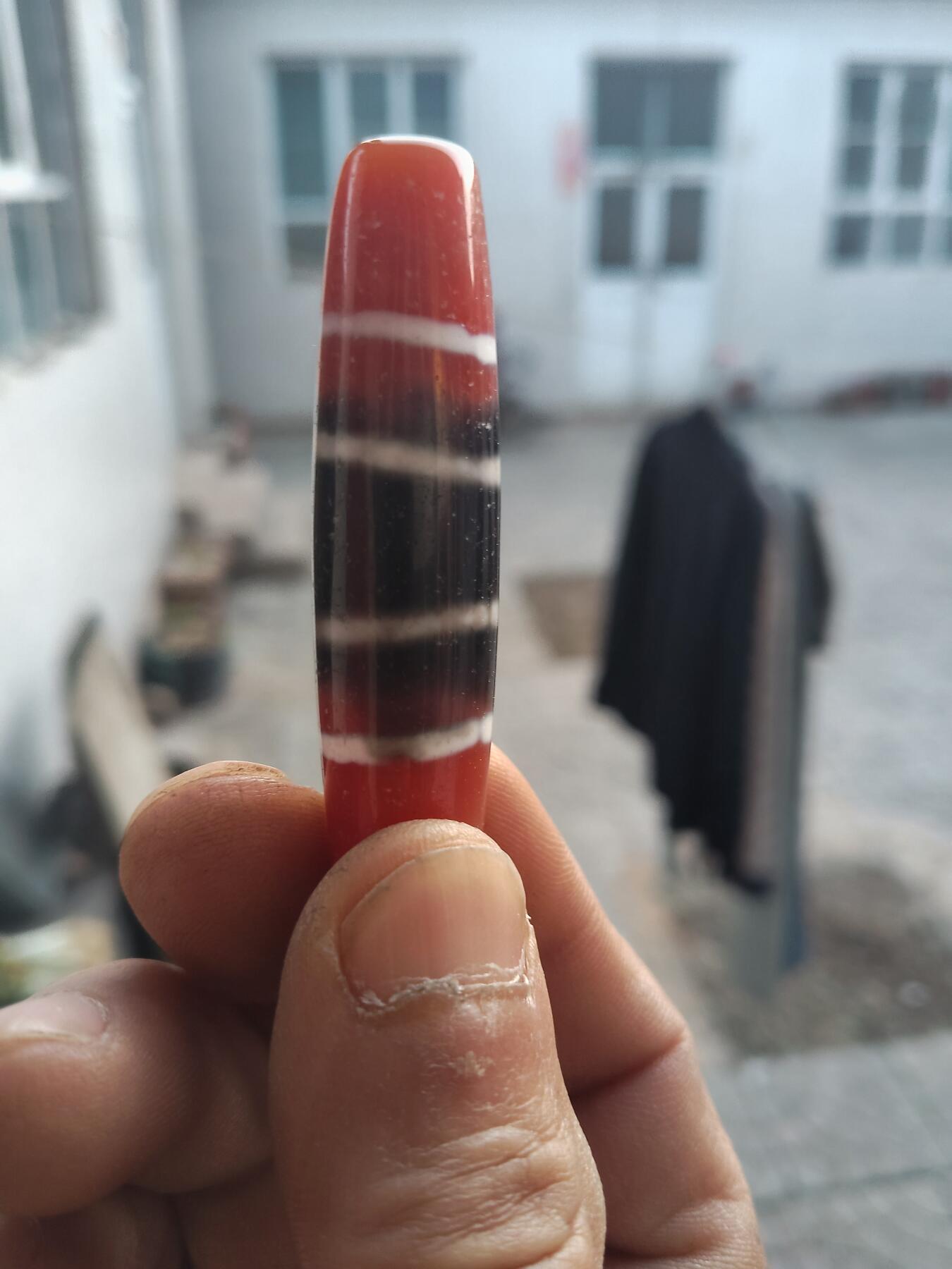 精品天珠专场 红肉四线天珠