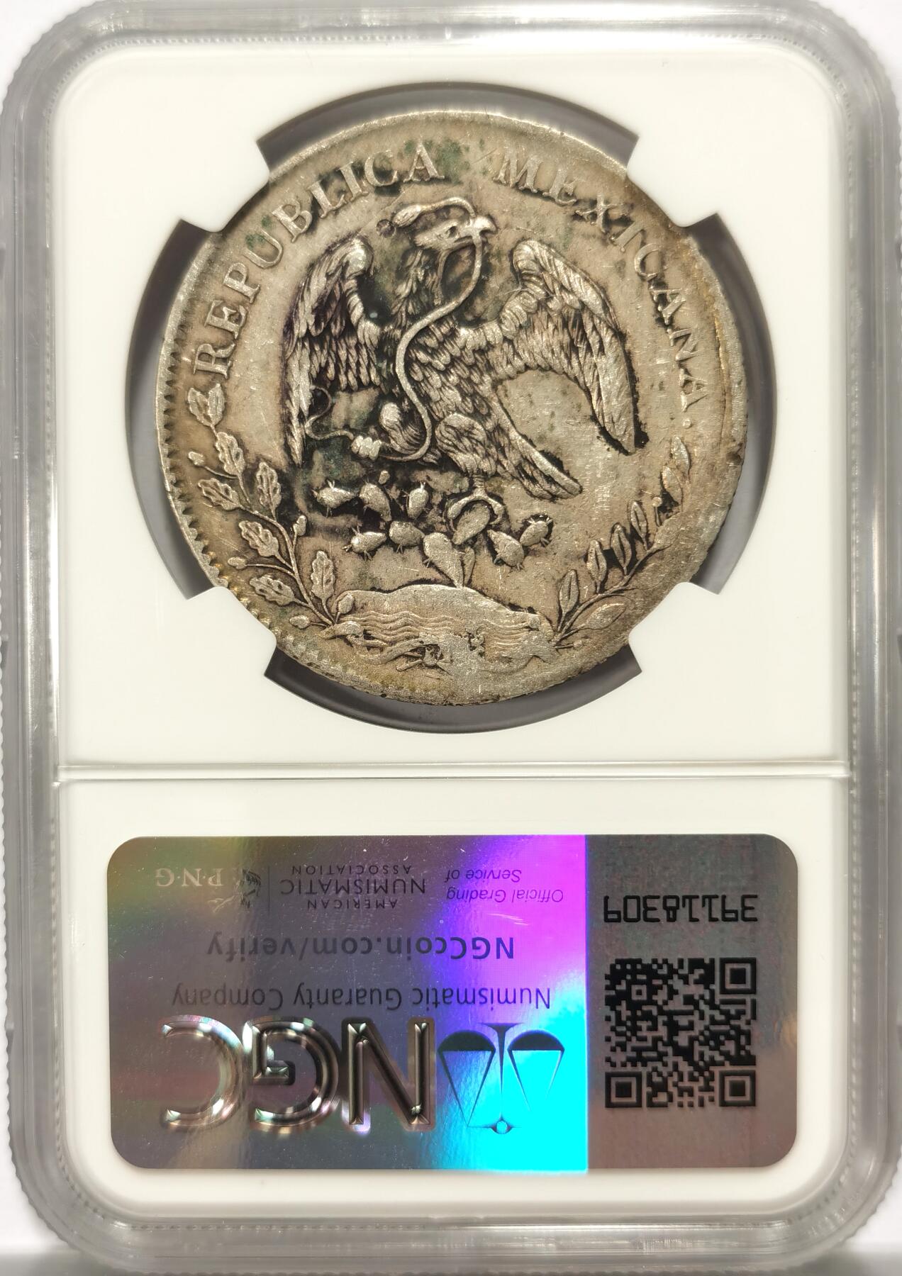 博洋堂世界钱币拍卖第104期（全场包邮） NGC XF 墨西哥1894ZS FZ花边鹰洋 字戳墨戳