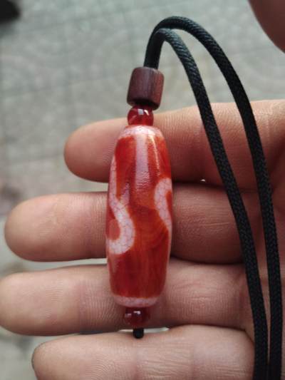 精品天珠专场 - 红肉菩提天珠带证书
