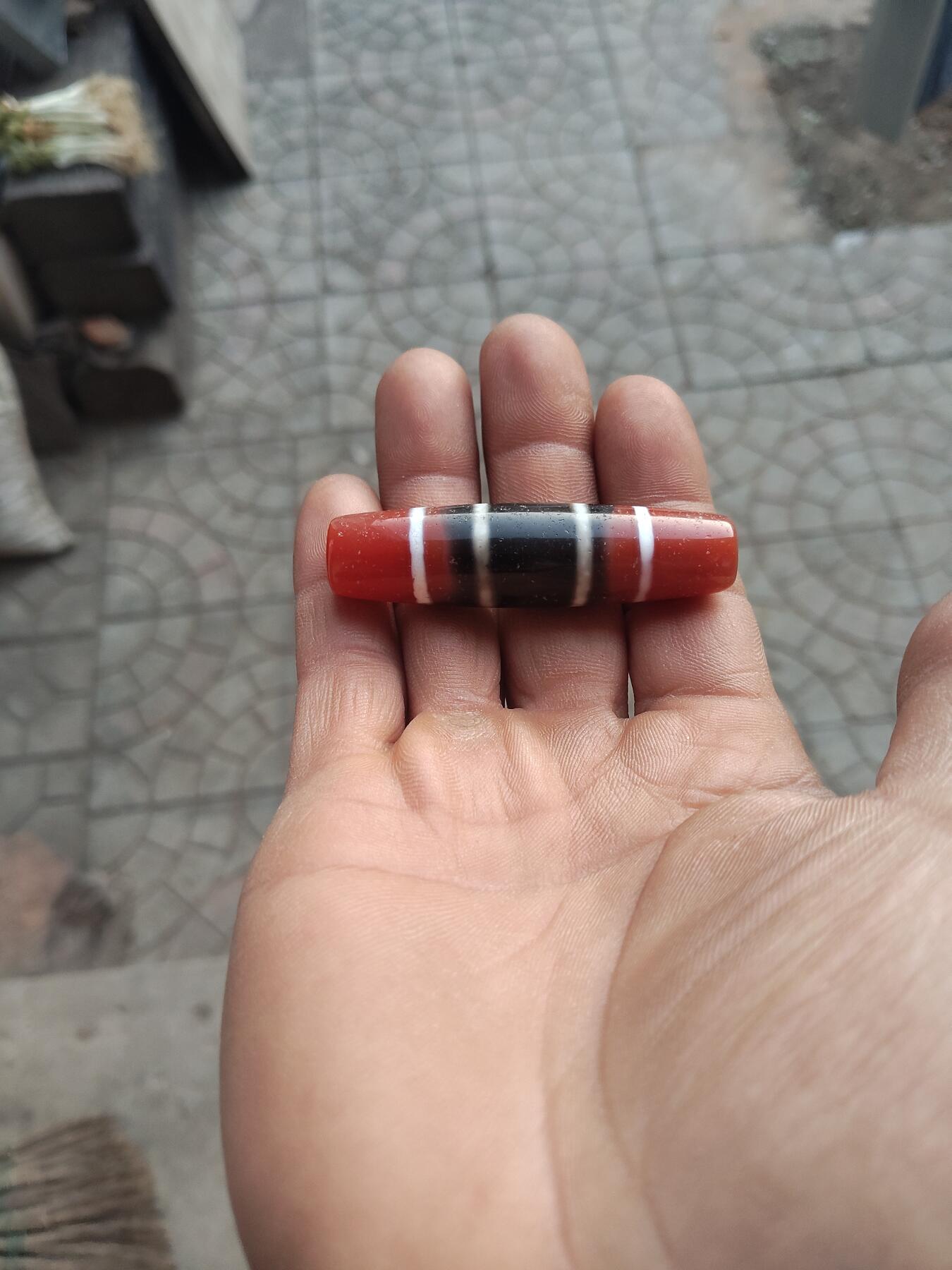 精品天珠专场 红肉四线天珠