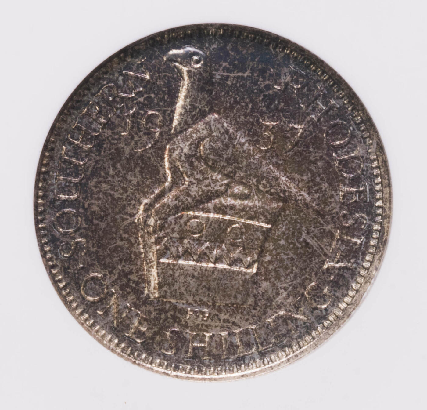 NGC-PF65 1937南罗得西亚乔六先令银币 罕见精制币