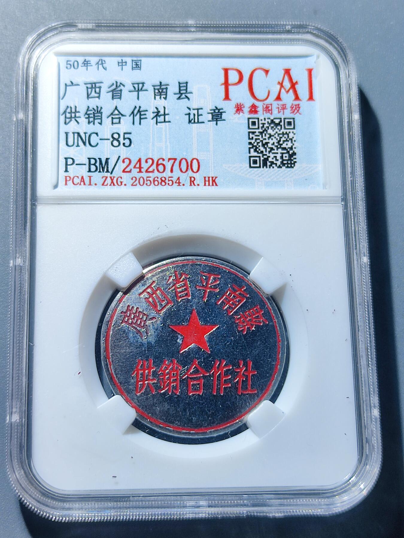 PCAI钱币19-128钱币杂项专场 广西平南证章