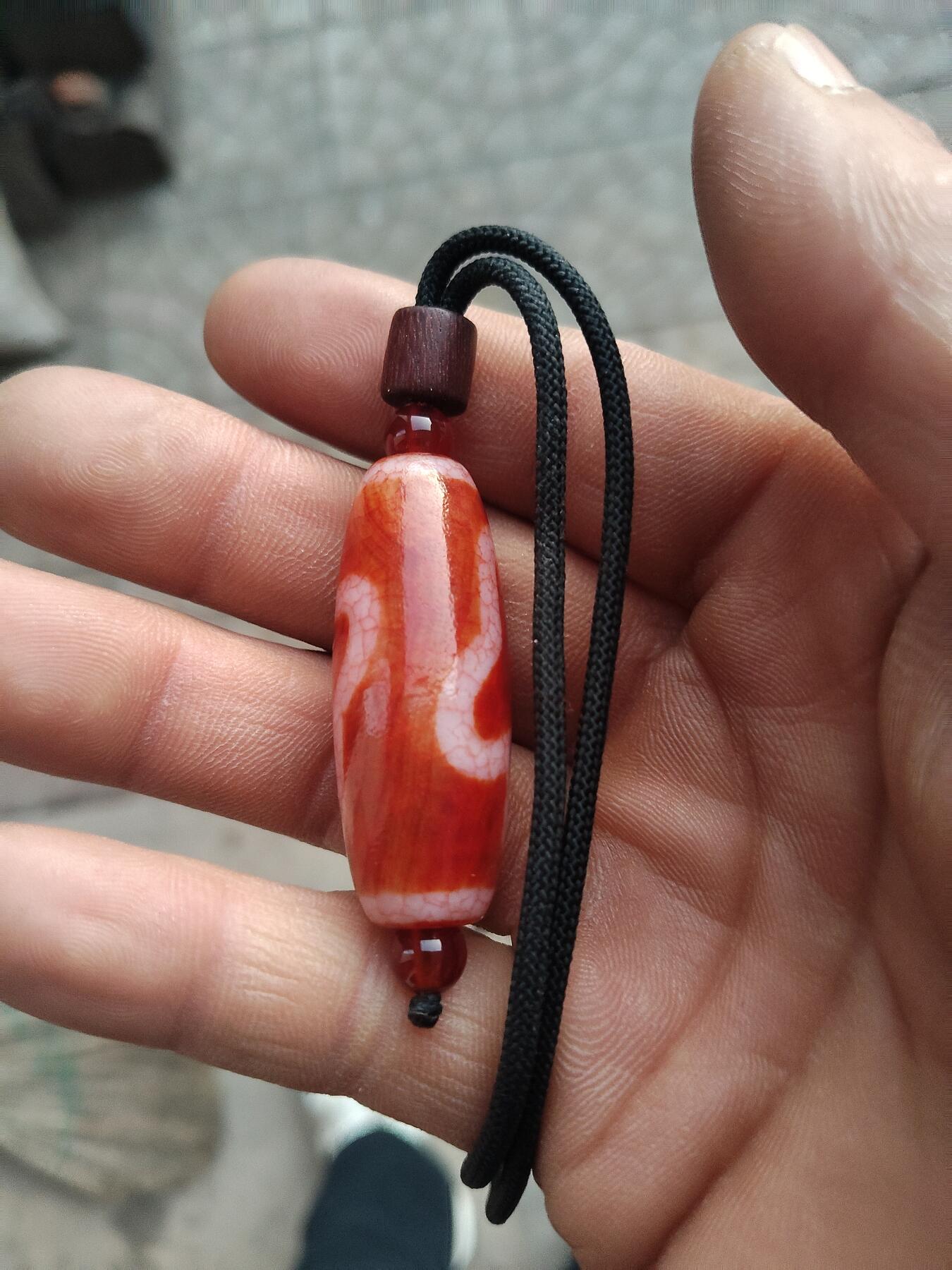 精品天珠专场 红肉菩提天珠带证书