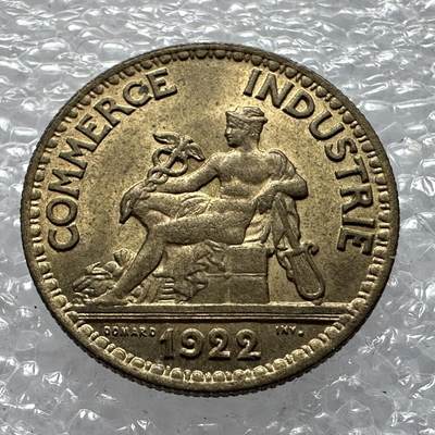 🌹外币初藏🌹🐯第114场 每周二四六晚8点 接代拍 - 法国1922年50分 少见原光品相