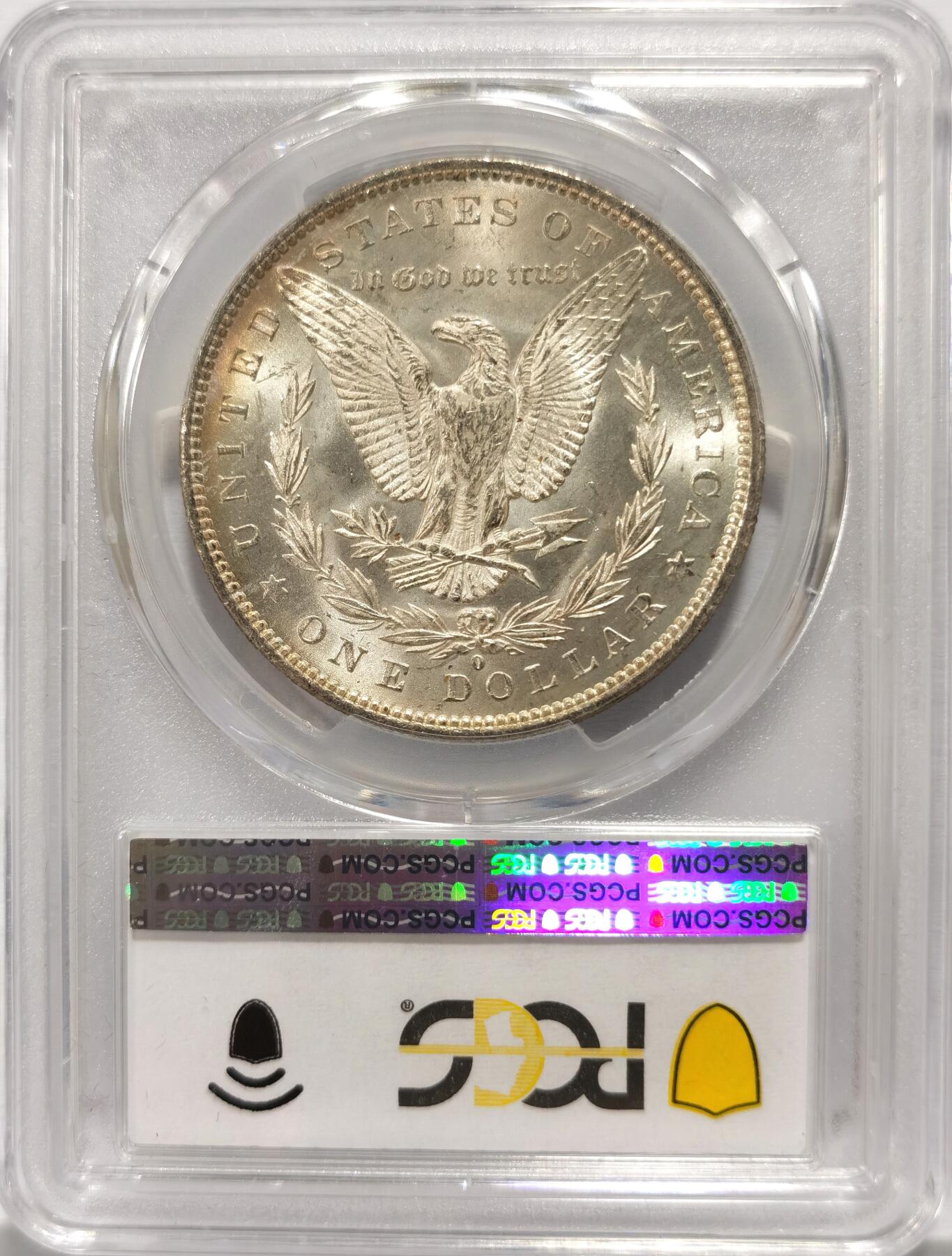 博洋堂世界钱币拍卖第104期（全场包邮） PCGS MS64 美国1884-O摩根大银币，卷首包浆