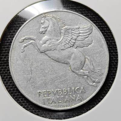 KK钱币收藏小铺 第202期 2月预留时间 每日一拍 周末发货 -  1950，意大利10里拉飞马