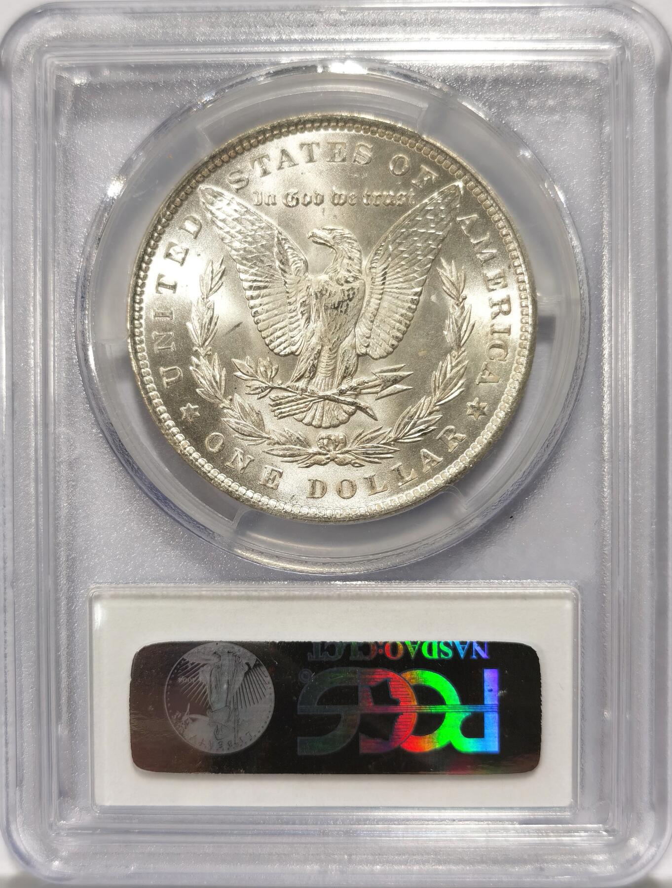 博洋堂世界钱币拍卖第104期（全场包邮） PCGS MS64 美国1888年摩根$1银币 老盒 吉祥年好品相 大吉大利一路发发发好寓意，盒子二面有几处磕损，未影响密封