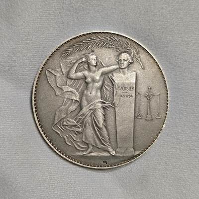 极美品相1925年法国化工联合会女神银章铅灰色包浆   - 极美品相1925年法国化工联合会女神银章铅灰色包浆  