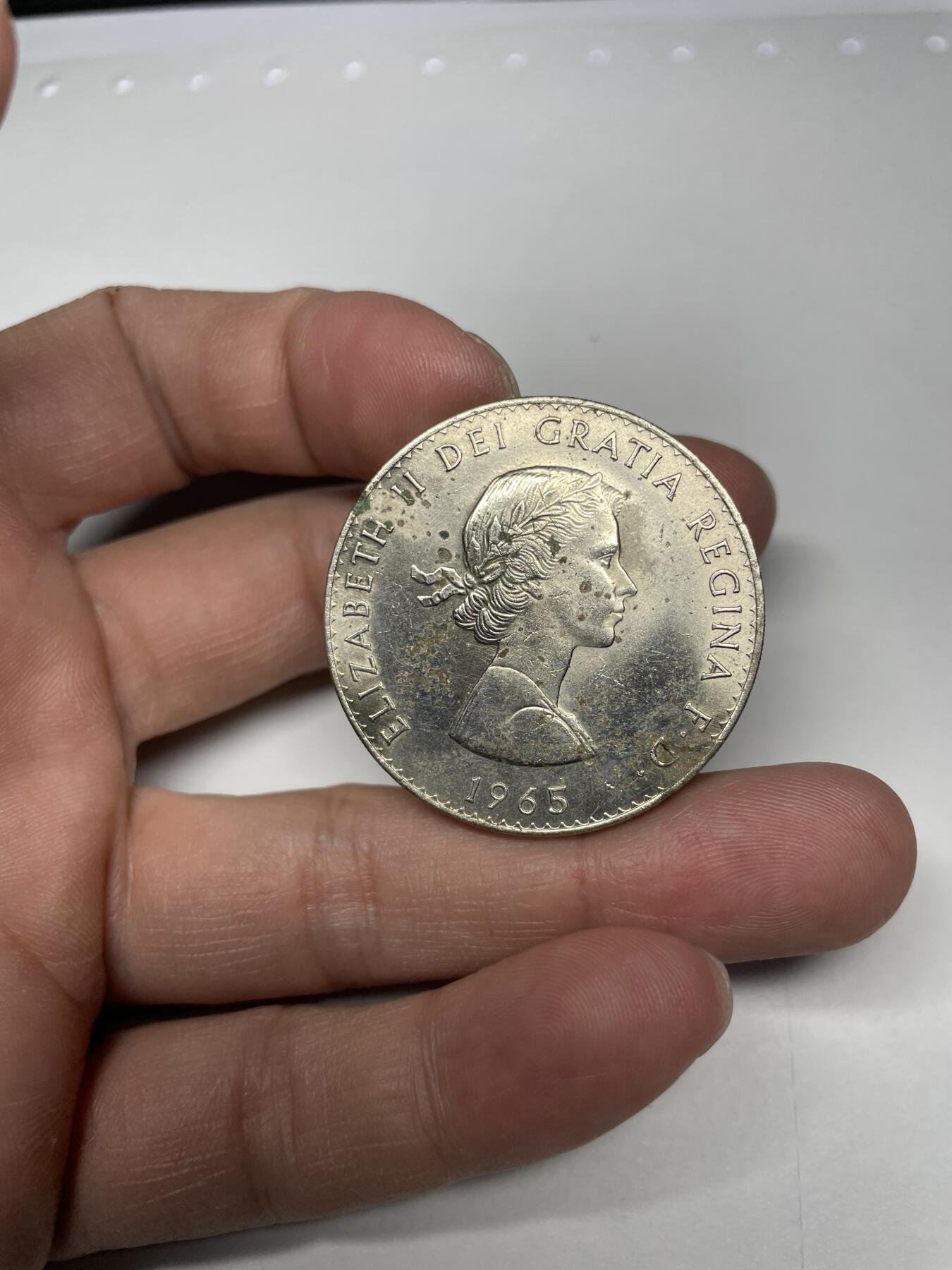 每日一拍，2024年集古藏今外币拍卖第十九期-第6场—（总第186拍），可以寄存60天，满160元包邮。 1965年丘吉尔纪念币