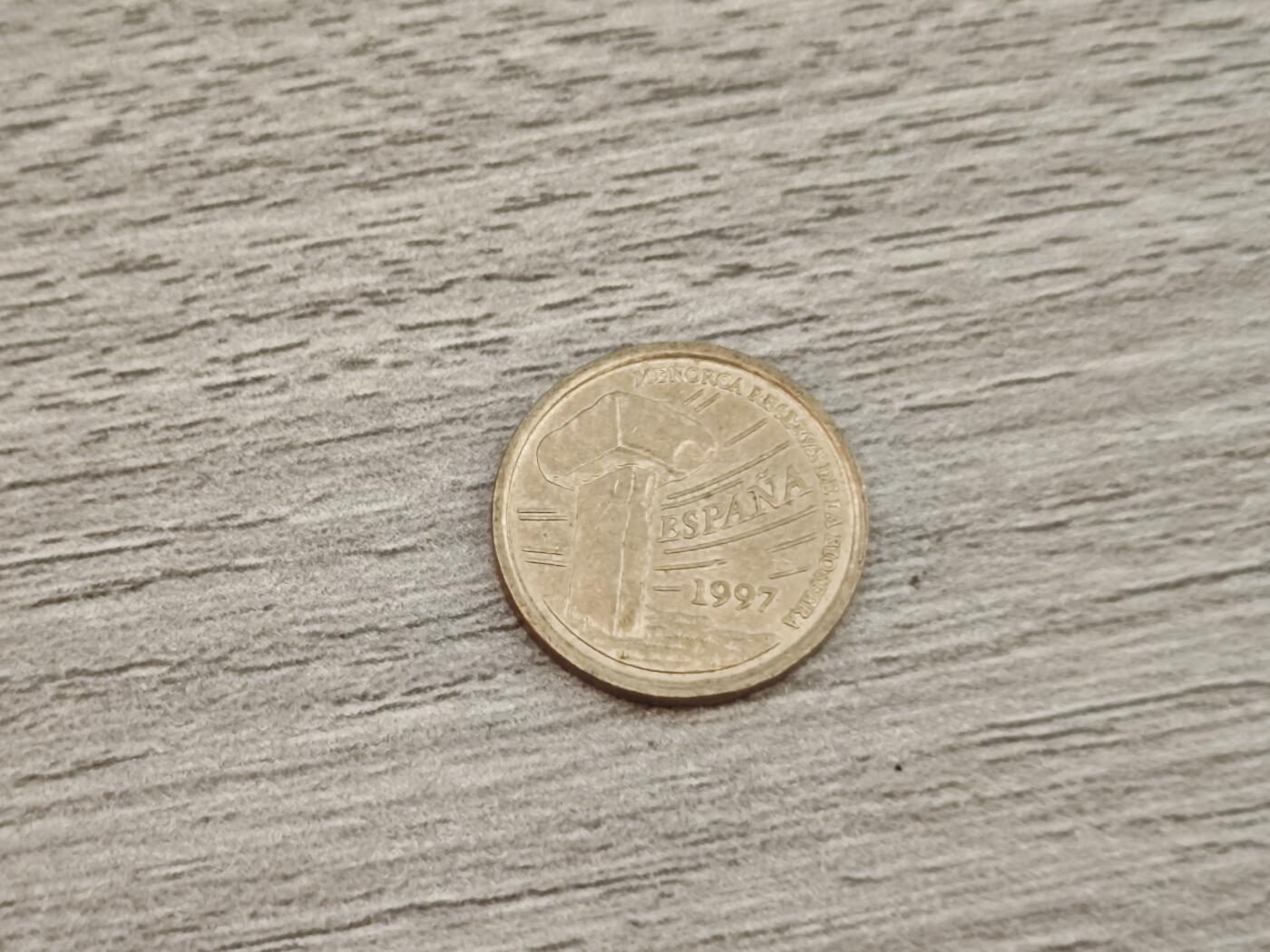 第十八期，散币专场（有佣金一元，满五十包邮可寄存） 西班牙1997年5比塞塔纪念币，巴利阿里群岛图案