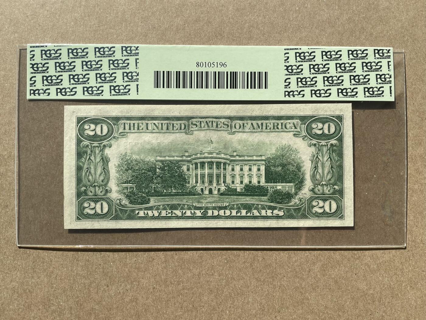 美国1934年C版20元 费城分行 新背版本 PCGS65PPQ C62310229A