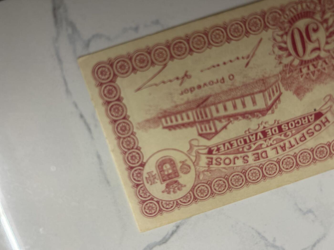 收藏联盟Quantum Auction 第401期拍卖 @征集拍品 长期供货可享分佣福利  1917-20年 葡萄牙50分 圣乔治医院 UNC-