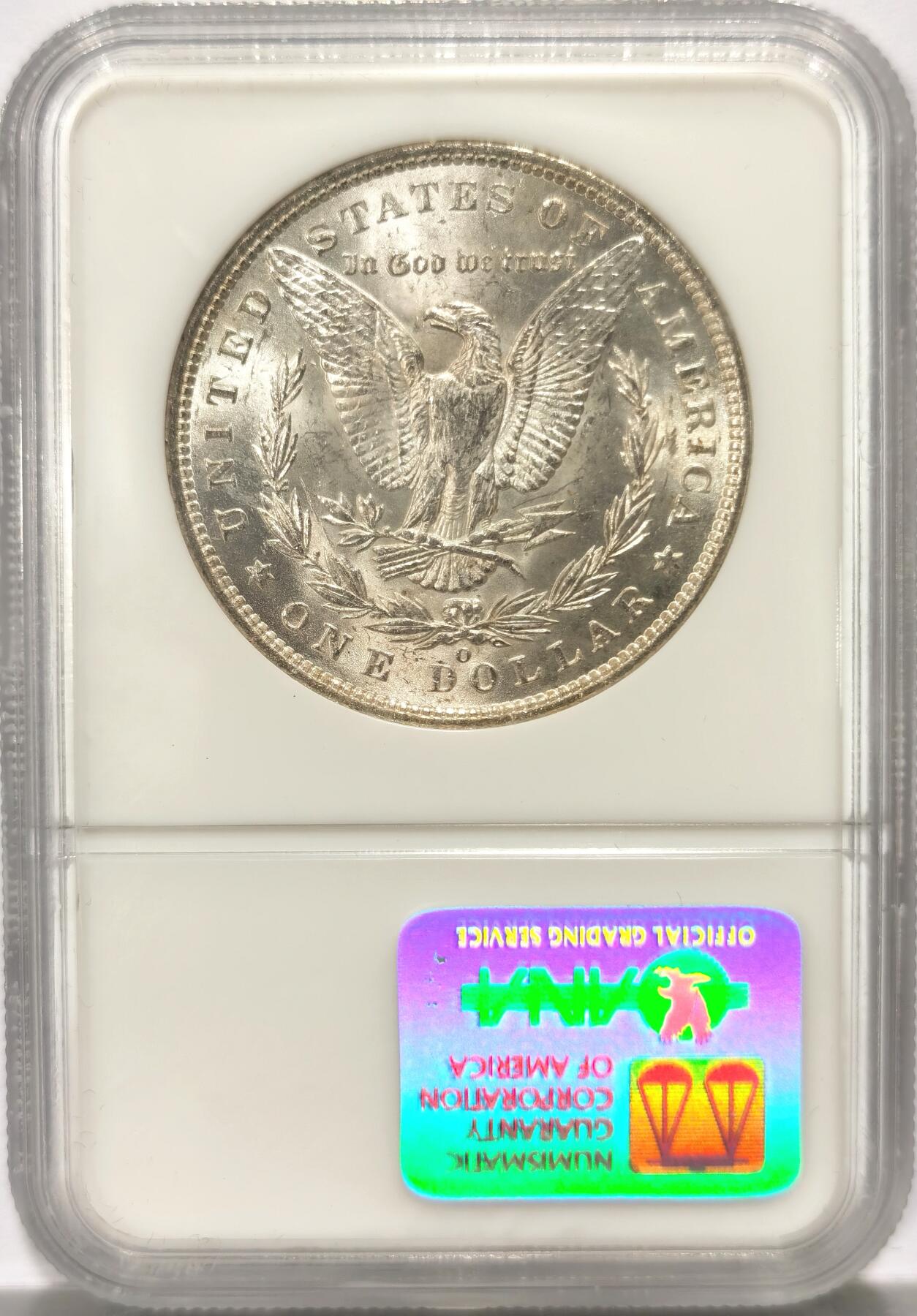 博洋堂世界钱币拍卖第104期（全场包邮） NGC MS64 美国1888年O版摩根$1银币 少见厂别 吉祥年 90年代6为数老盒很有收藏价值