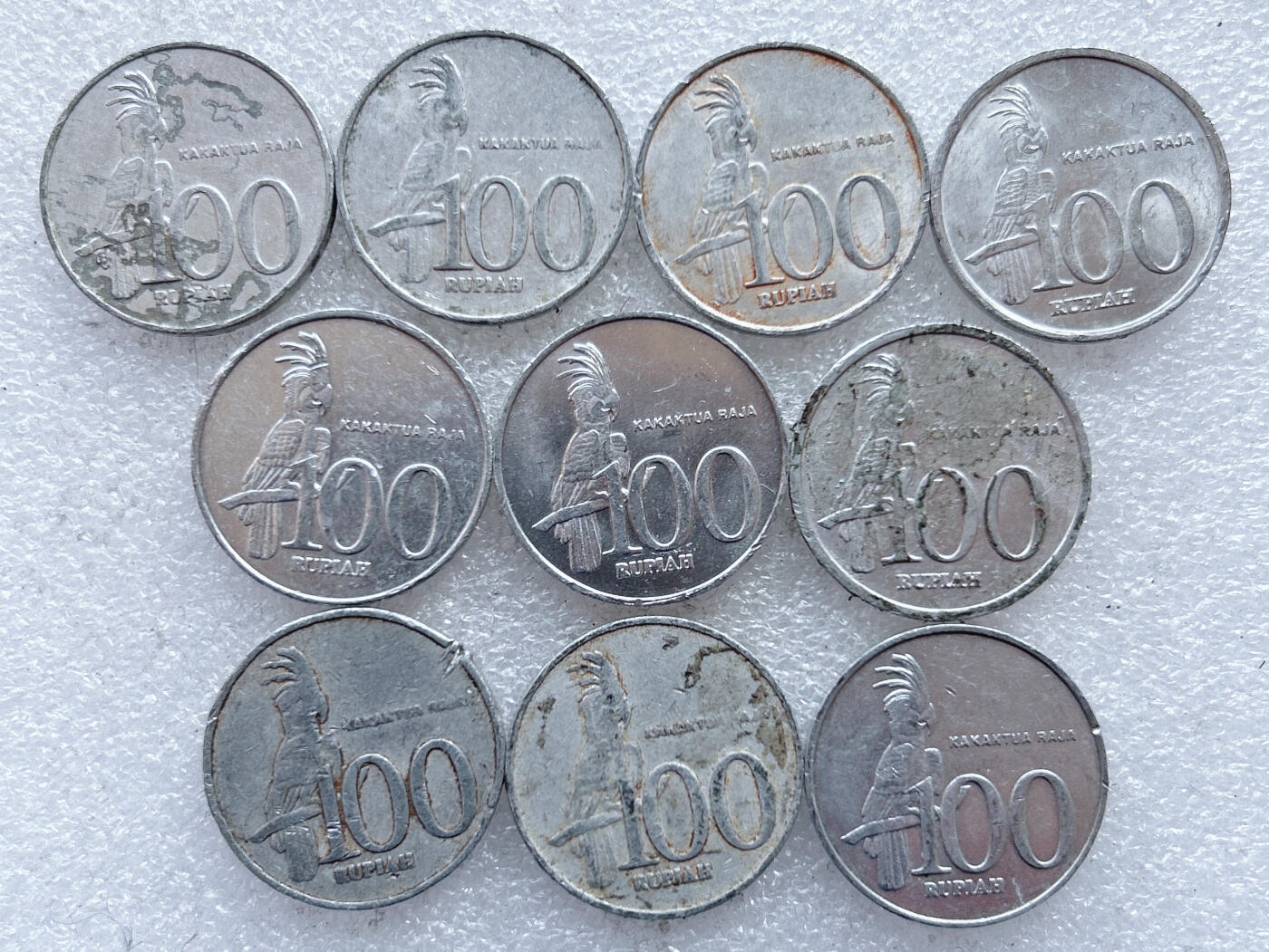 第一海外回流一元起拍收藏 散集专场. 第152期 印度尼西亚100卢比铝币 10枚