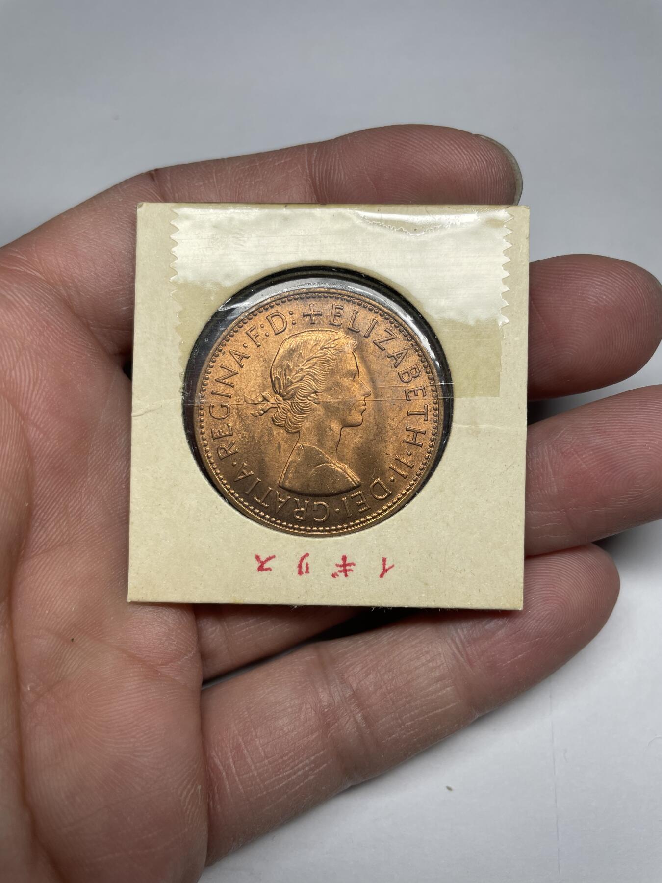 每日一拍，2024年集古藏今外币拍卖第十九期-第6场—（总第186拍），可以寄存60天，满160元包邮。 1967年英国1便士
