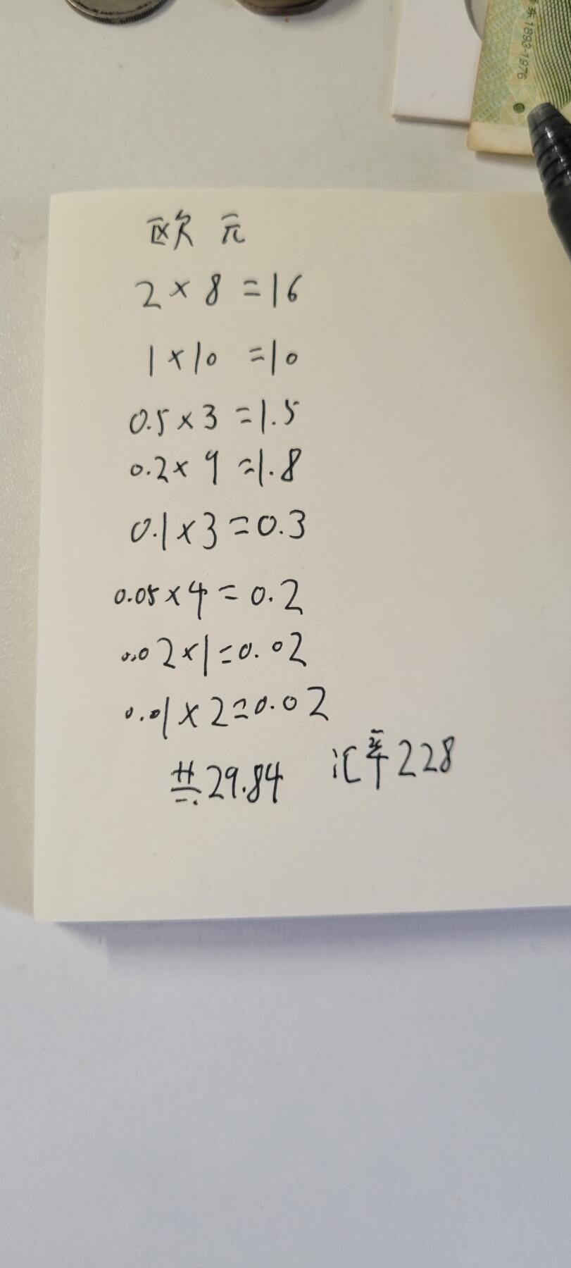2024第二十四期 欧元一组29.84元