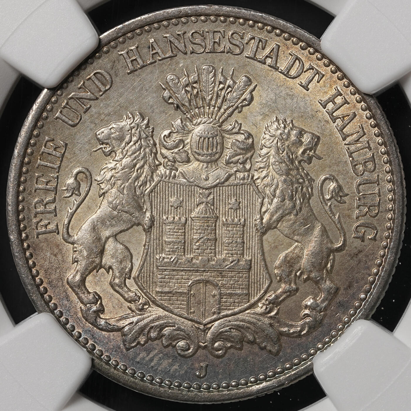 修遠堂世界钱币第五十一期 全场包邮 NGC MS63 1914年汉堡2马克银币 2马克MS比3马克少见 书价300美金