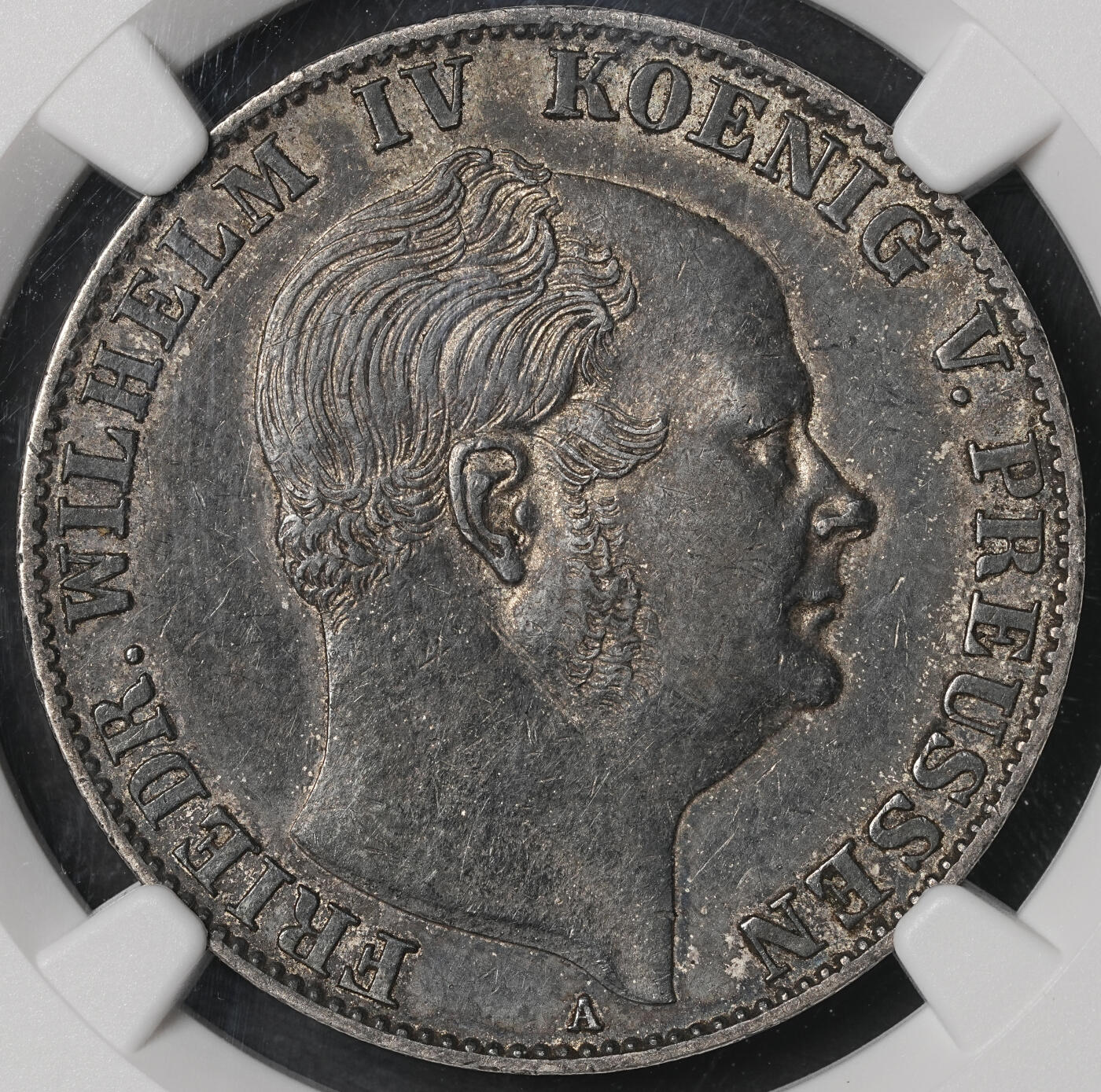 修遠堂世界钱币第五十一期 全场包邮 NGC XF45 1860年普鲁士1泰勒银币 原味重包浆
