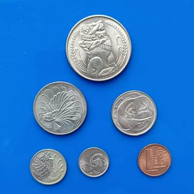 【淘币小摊】实时拍第五百三十一拍 散币场 满百包邮  每日一拍 每周一统一发货 可预留两周  -  新加坡1981年动物版6枚套