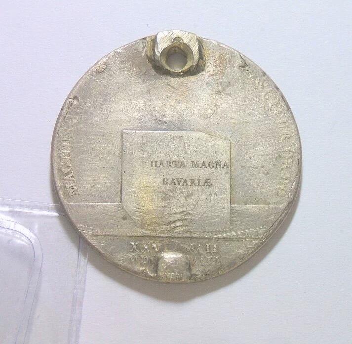 巴伐利亚1818年 马克西米利安四世宪法1泰勒银币 极美品