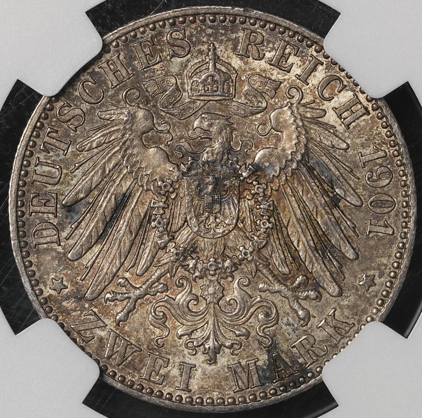 修遠堂世界钱币第五十一期 全场包邮 NGC MS62 1901年普鲁士建国200周年2马克银币
