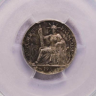 PCGS-SP63 1920印支10分银样 季军 - PCGS-SP63 1920印支10分银样 季军