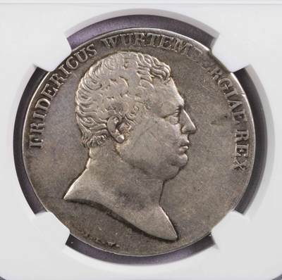 NGC-VF35 1812符腾堡腓特列一世狮鹿泰勒大银币 罕有品种 - NGC-VF35 1812符腾堡腓特列一世狮鹿泰勒大银币 罕有品种