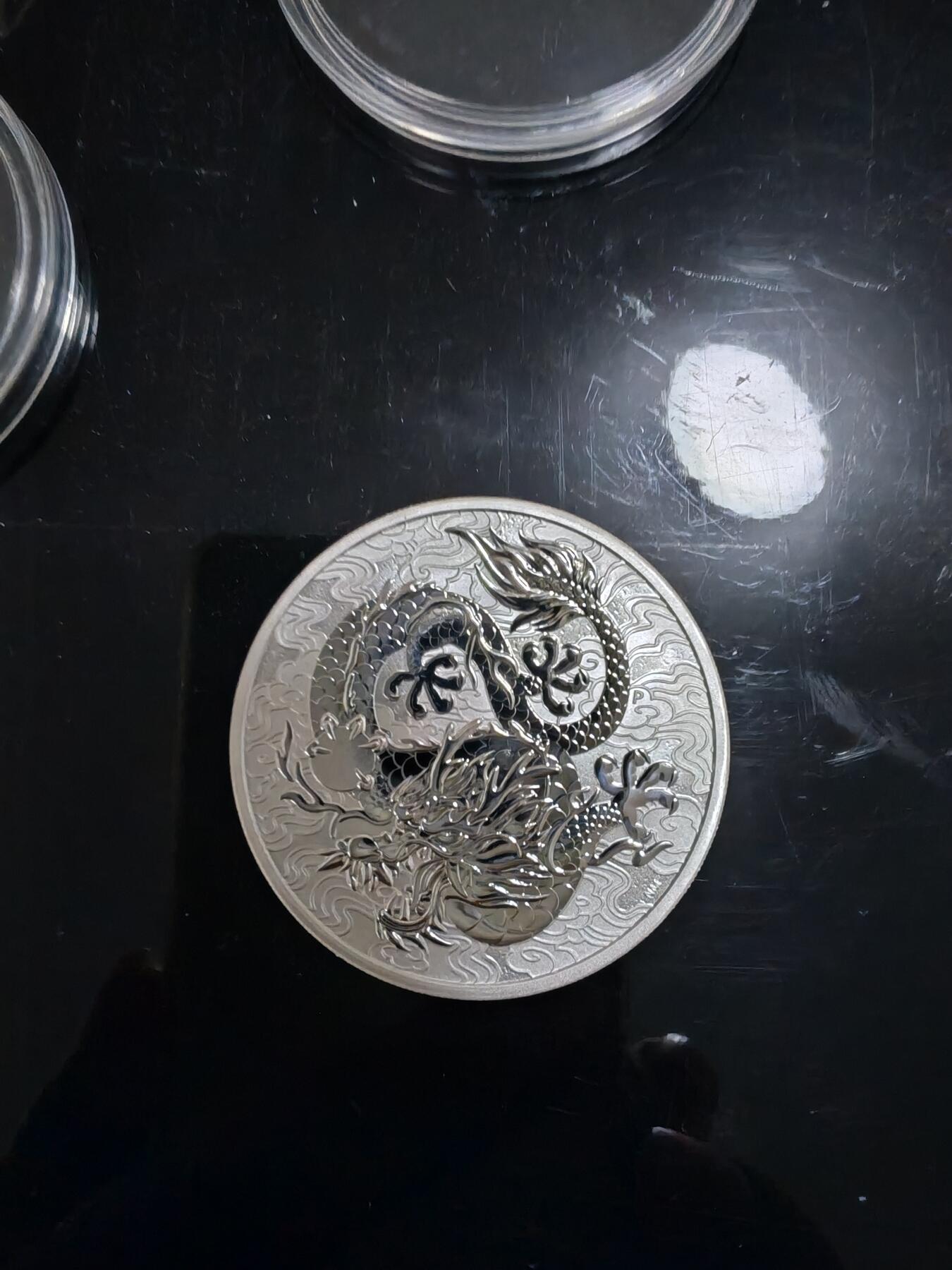 长老汇龙年精选第三十八场拍卖 2021澳大利亚龙年1元精制银币，1盎司999银，贝尔金销售
