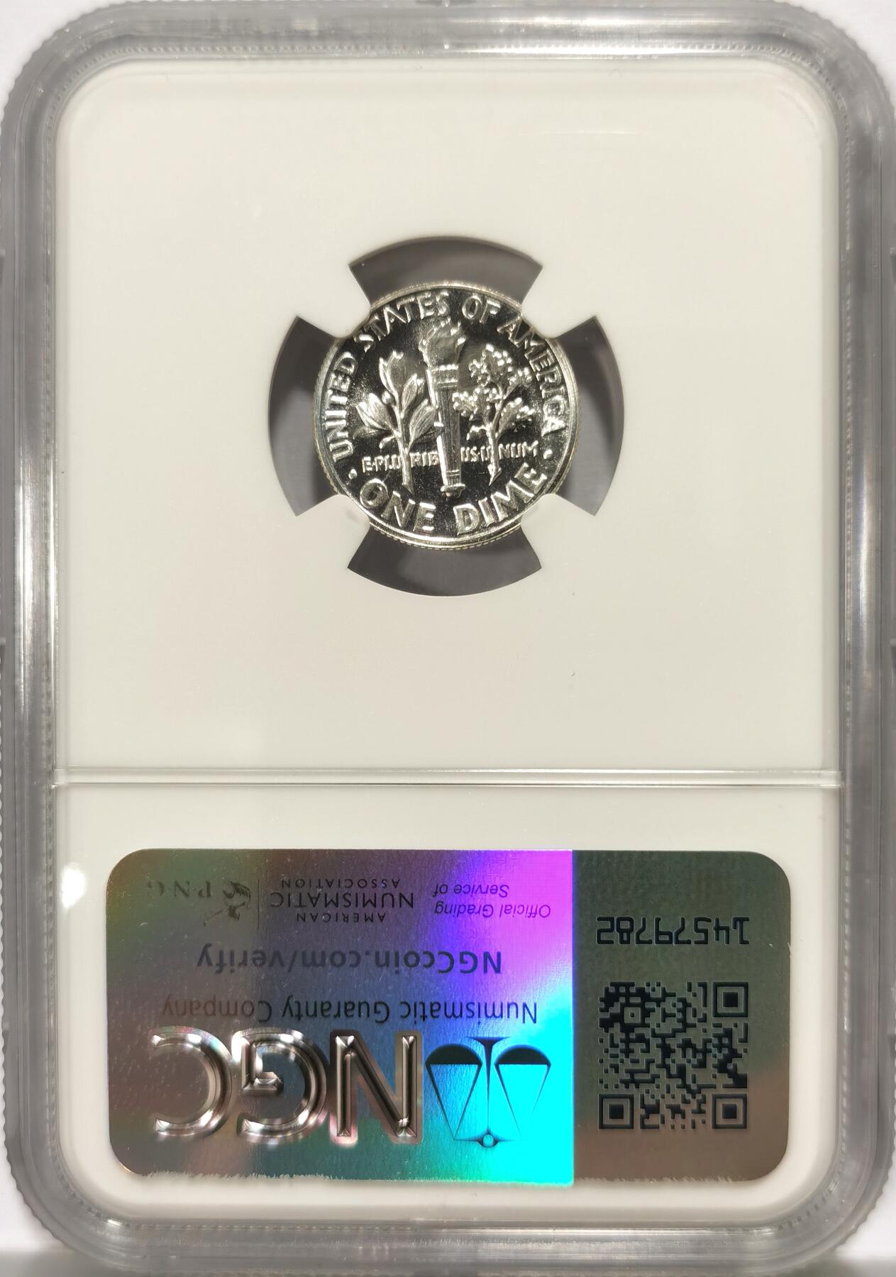 博洋堂世界钱币拍卖第104期（全场包邮） NGC PF68 美国1960年罗斯福10分银币，极致高分镜面